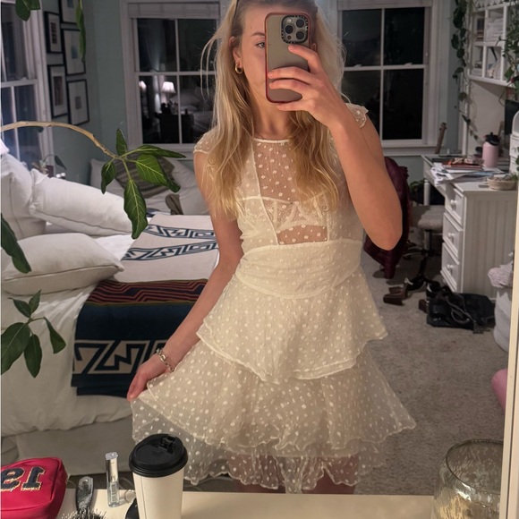 Isabel Marant Dresses & Skirts - Isabel Marant white lace polka dot set